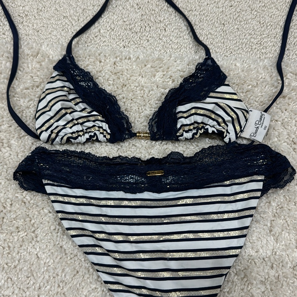 Beach Bunny Bikini Nautical Lace